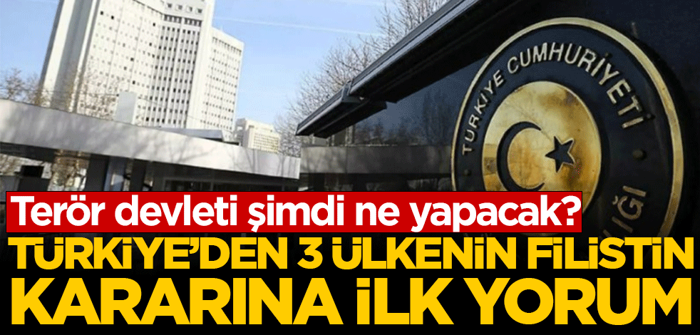 Terör devleti şimdi ne yapacak? Türkiye'den 3 ülkenin Filistin kararına ilk yorum