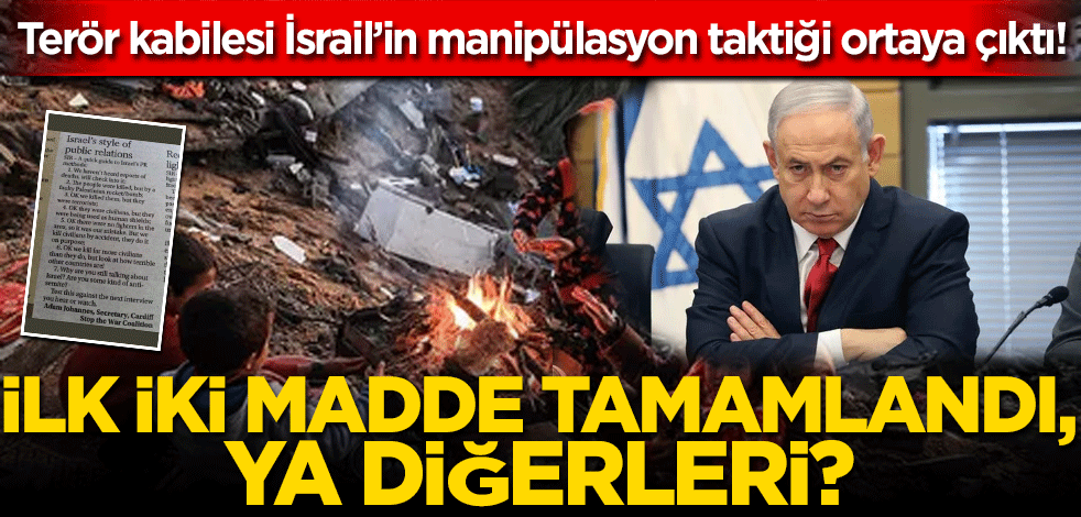 Terör kabilesi İsrail’in manipülasyon taktiği ortaya çıktı! Hastaneyi vurarak ilk 2 maddeyi tamamladılar, ya diğerleri?