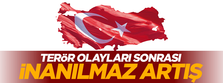 Terör olayları sonrası bayrak satışları arttı