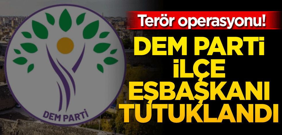 Terör operasyonu! DEM parti ilçe eşbaşkanı tutuklandı
