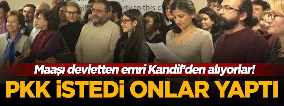 Terör örgütü emretti sözde akademisyenler imza attı!