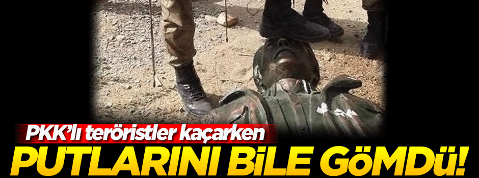 Terör örgütü PKK kaçarken 'putlarını' bile gömmüş!