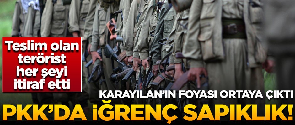 Terör örgütü PKK'da iğrenç sapıklık! Karayılan'ın foyası ortaya çıktı