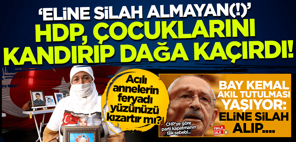 Kemal Kılıçdaroğlu utanır mı? Terör örgütü PKK'nın kaçırdığı çocukların anneleri: HDP'liler kandırdı!