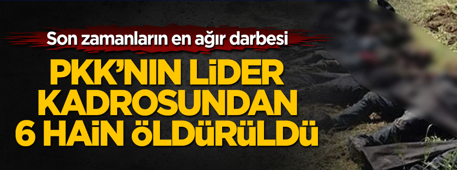 Terör örgütü PKK'nın lider kadrosundan 6 hain öldürüldü