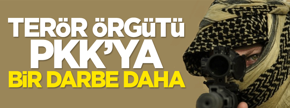 Terör örgütü PKK'ya bir darbe daha