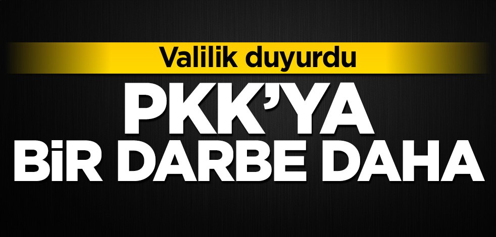 Terör örgütü PKK'ya bir darbe daha!
