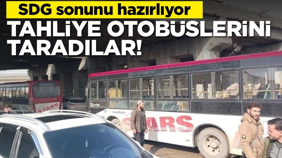 Terör örgütü SDG iyice çığırından çıktı! Tahliye otobüslerine saldırdılar