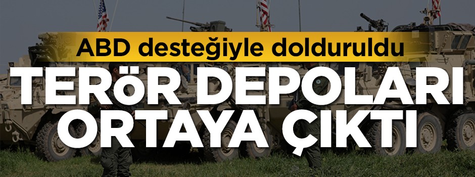 Terör örgütü silahları depoluyor