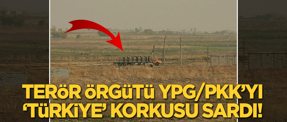 Terör örgütü YPG/PKK, tünellerin üzerini kapatmak için beton bloklar taşıyor