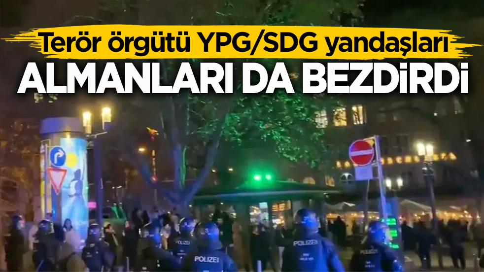 Terör örgütü YPG/SDG yandaşları Almanları da bezdirdi