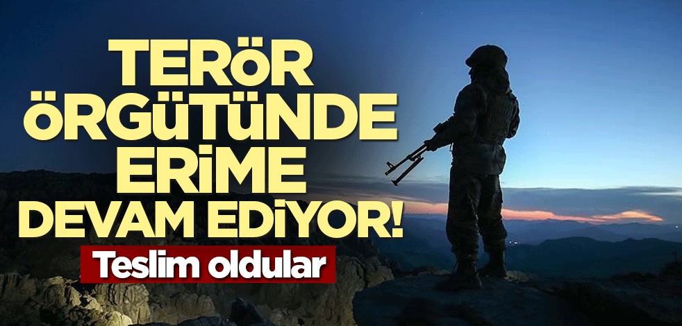 Terör örgütünde erime devam ediyor! Teslim oldular