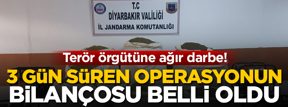 Terör örgütüne ağır darbe! 3 gün süren operasyonun bilançosu belli oldu