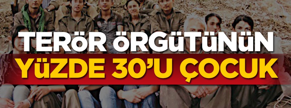 Terör örgütünün %30’u çocuk