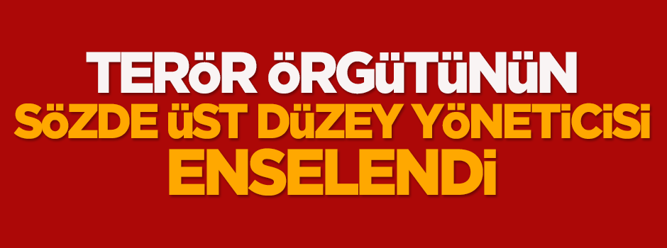 Terör örgütünün sözde üst düzey yöneticisi enselendi