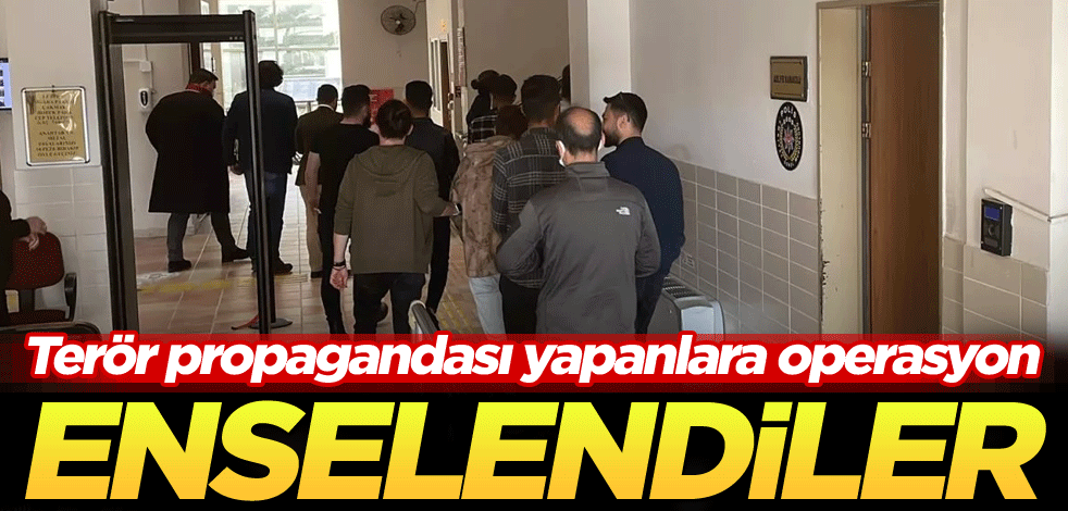 Terör propagandası yapanlara operasyon: Enselendiler