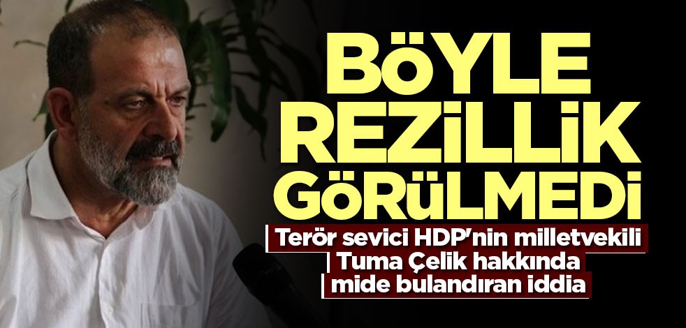 Terör sevici HDP'li vekil Tuma Çelik hakkında mide bulandıran iddia
