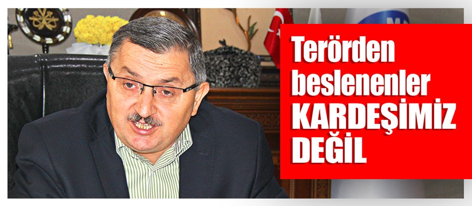 Terörden beslenenler kardeşimiz değil