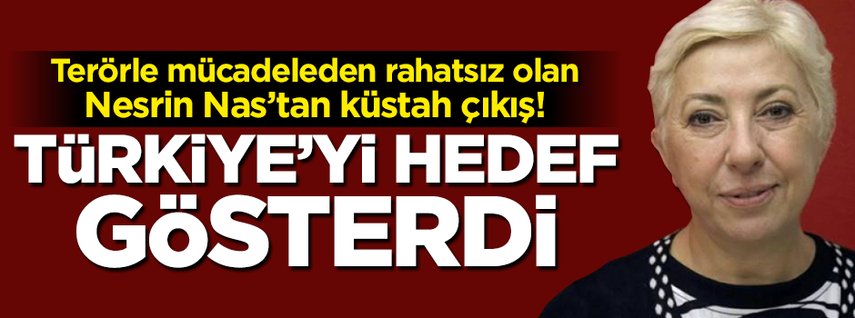 Teröre arka çıkan Nesrin Nas Türkiye'yi hedef gösterdi