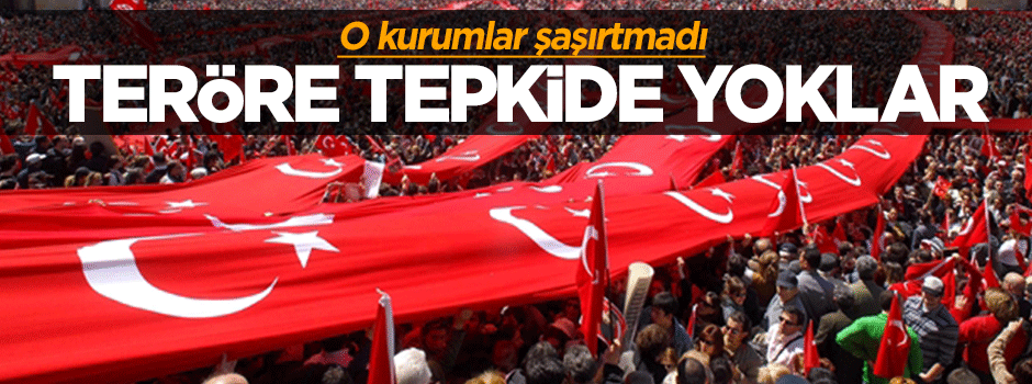 Teröre tepki yürüyüşüne 2 kurum katılmadı