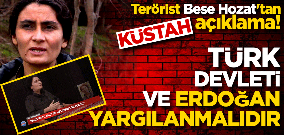 Terörist Bese Hozat'tan küstah açıklama! Türk devleti ve Erdoğan yargılanmalıdır