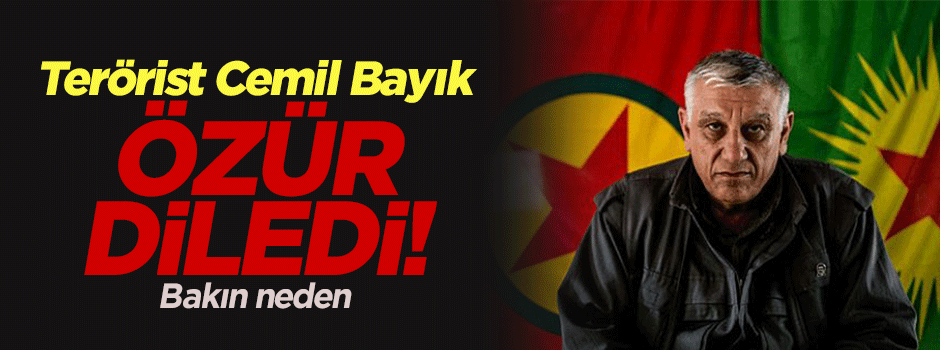 Terörist Cemil Bayık Almanlardan özür diledi