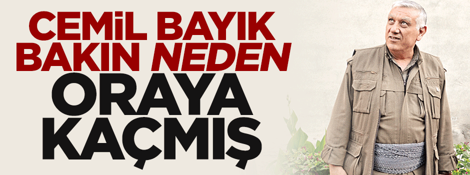 Terörist Cemil Bayık o deliğe kaçtı; çünkü...