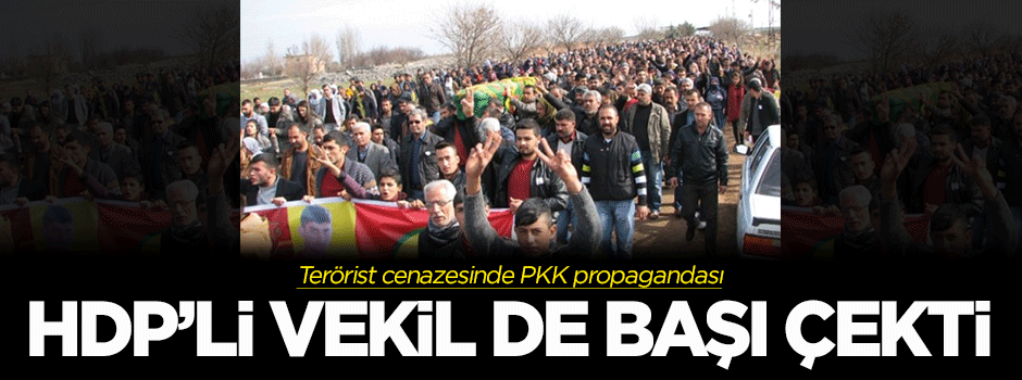 Terörist cenazesinde PKK propagandası