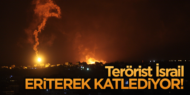 Terörist İsrail eriterek katlediyor!