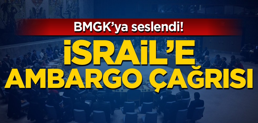 Terörist İsrail'e ambargo çağrısı