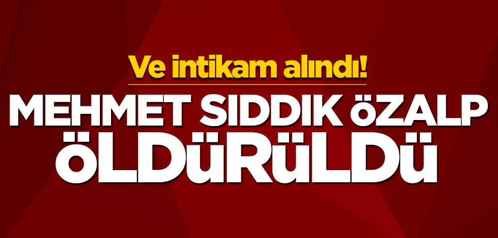 Terörist Mehmet Sıddık Özalp öldürüldü