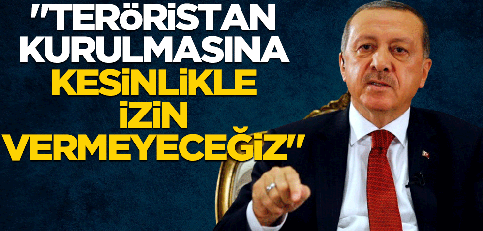 "Teröristan kurulmasına kesinlikle izin verilmeyecektir"