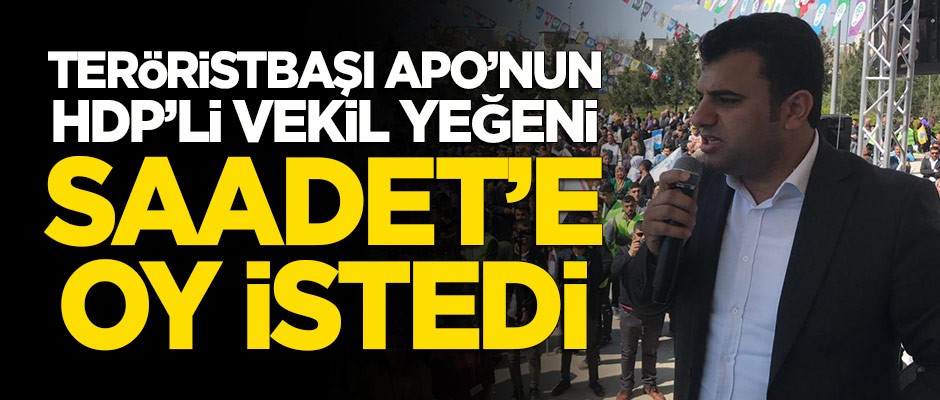 Teröristbaşı Abdullah Öcalan'ın HDP'li vekil yeğeni Saadet'e oy istedi!