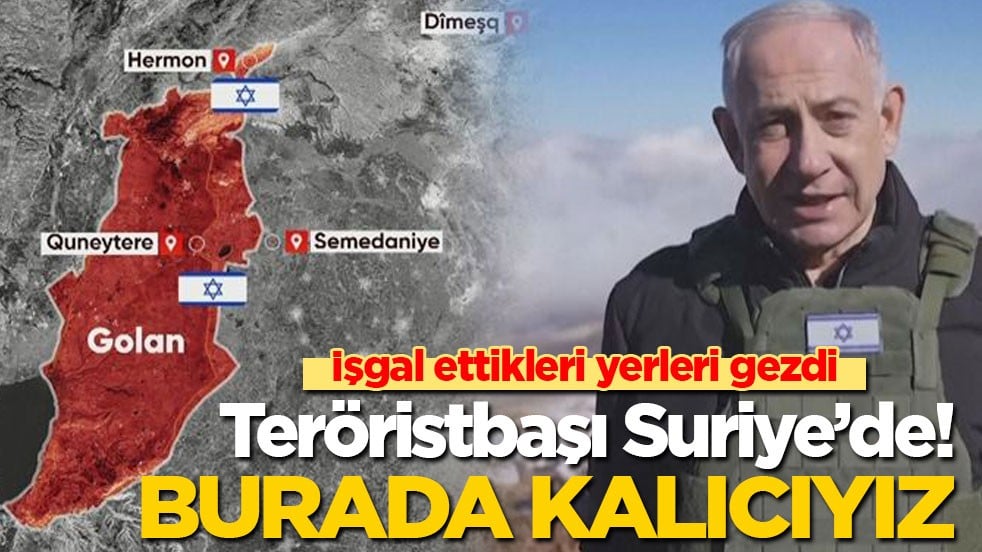 Teröristbaşı Suriye’de! İşgal ettikleri yerleri gezdi, 'Burada kalıcıyız' dedi