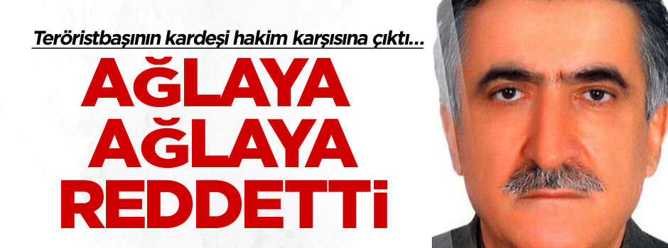 Teröristbaşının kardeşi hakim karşısına çıktı… Ağlaya ağlaya reddetti