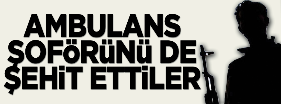 Teröristler ambulans şoförünü kaçırıp şehit etti!