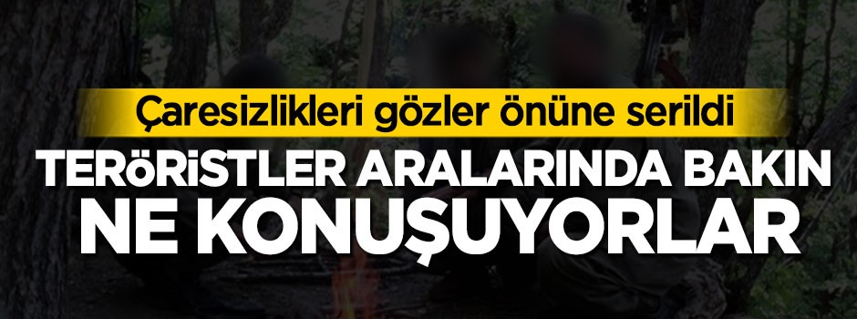 Teröristler aralarında bakın ne konuşuyorlar
