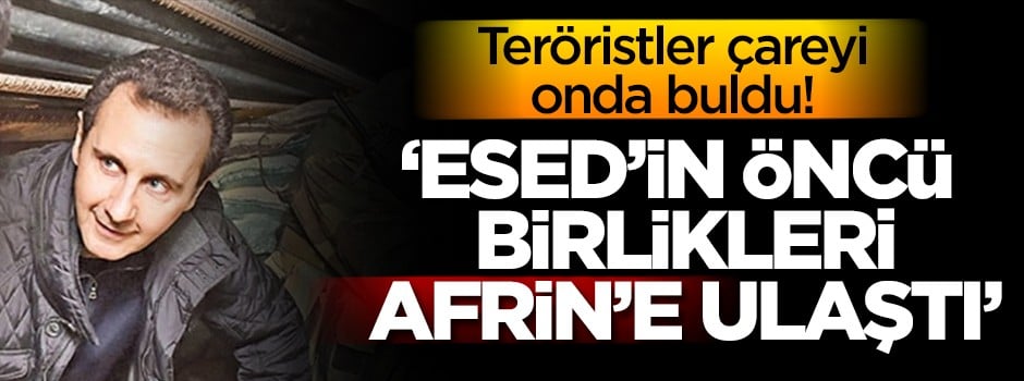 Teröristler çareyi onda buldu! 'Esed'in öncü birlikleri Afrin'e ulaştı!'