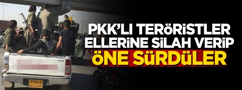 Teröristler ellerine silah verip sahaya sürdüler