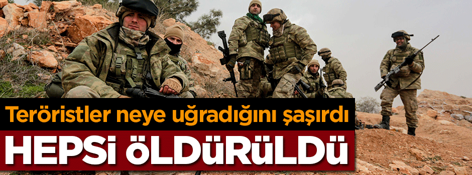 Teröristler neye uğradığını şaşırdı... Hepsi öldürüldü