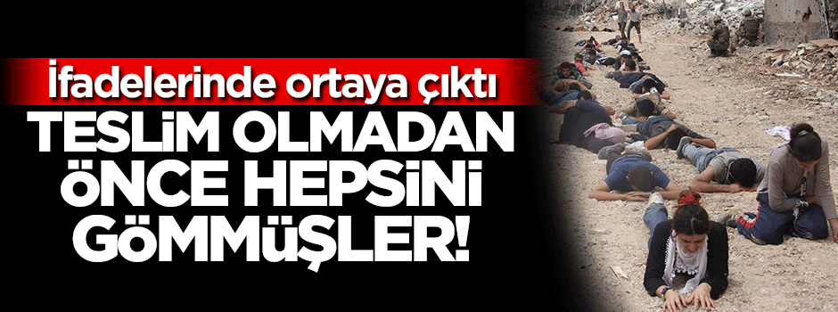 Teröristler silahlarını gömmüşler