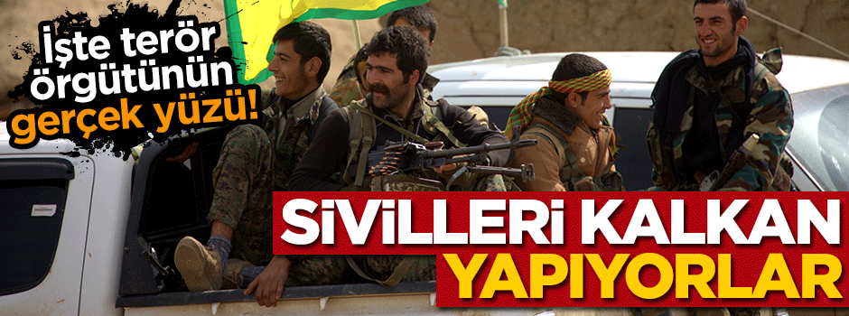 Teröristler sivilleri kalkan yapıyorlar
