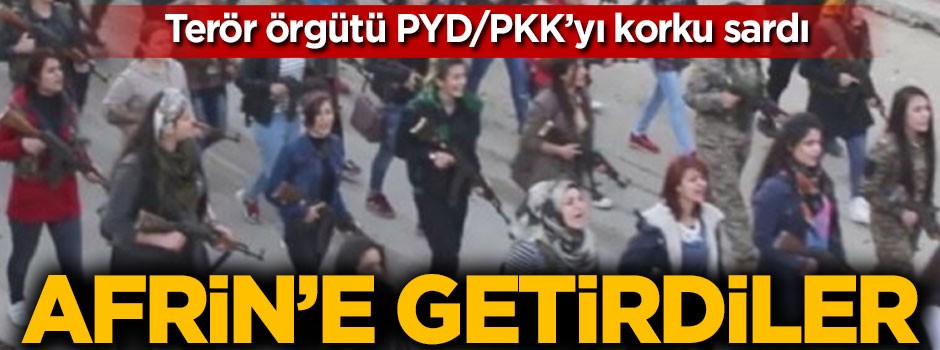 Teröristleri Afrin'e getirdiler