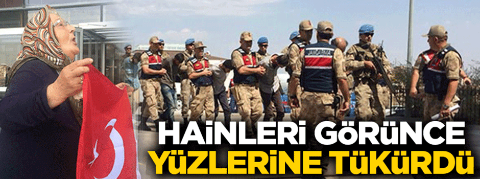Teröristleri görünce yüzlerine tükürdü!