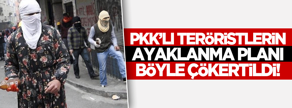Teröristlerin ayaklanma planı böyle çökertildi!