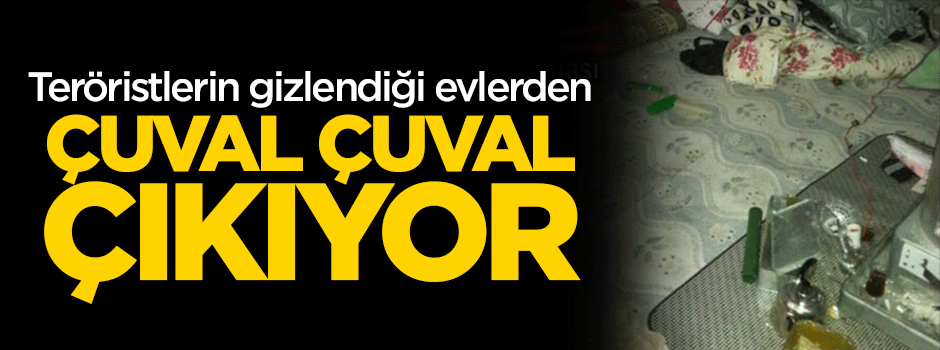 Teröristlerin gizlendiği evlerden amonyum nitrat çıkıyor