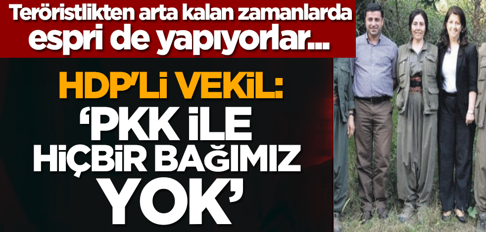 Teröristlikten arta kalan zamanlarda espri de yapıyorlar... HDP'li vekil: ‘PKK ile hiçbir bağımız yok’