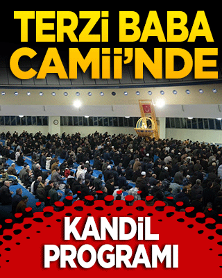 Terzi Baba Camii'nde kandil programı