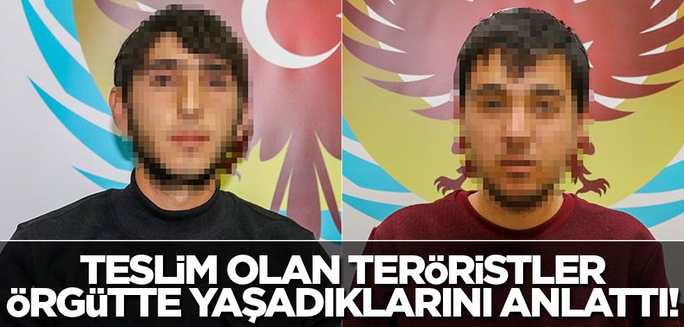 Teslim olan PKK'lı 2 terörist örgütte yaşadıklarını anlattı