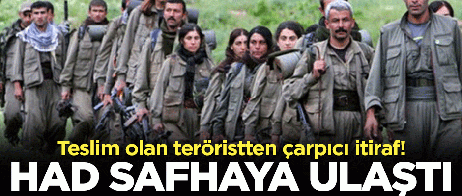 Teslim olan teröristten çarpıcı itiraf: Had safhaya ulaştı
